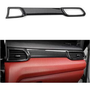 Carbon Fiber Pattern ABS Co-pilot Dashboard Handle Decor Cover Trim Compatible with 2019-2022 Hyundai Veloster JS N line Accessories
