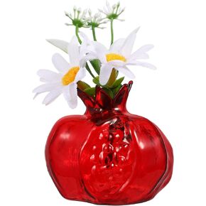 Abaodam Pomegranate Glass Vase pomegranate decoration pomegranate ornament delicate vase gift vases for decor Flower Vase Plant Containers vase ornaments home dining table bracket office