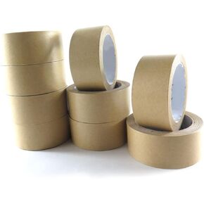 3pcs Gummed Tape Paper Tape Adhesive Tape Kraft Packing Tape Dispenser Moving Tape Heavy Duty Tape Packing Paper for Moving Packaging Tape Brown Tape Shipping Tape Calaf Activation