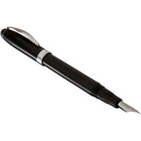 قلم حبر من العلامات التجارية الفاخرة Noodler's Ink Ahab Flex Nib باللون الأسود ذو المكبس (15001)