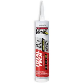 Super Glue Total Tech Construction Adhesive Sealant Clear 9.8 oz.