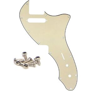 Guitar Part Thinline Pickguard Plate with Screws Fit 69 Telecaster Thinline Aged White