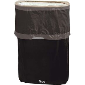 Amscan Black Flings Plastic Bin - 22" x 15" (Pack of 1) - Stylish & Convenient Portable Waste Solution for Events & Parties