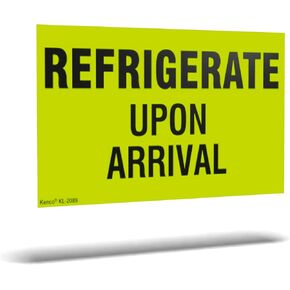 Kenco 3" X 5" Refrigerate Upon Arrival Fluorescent Shipping Label Stickers for Shipping and Packing -500 Labels Per Roll