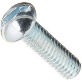 Small Parts 583305-PR Steel Machine Screw, Zinc Plated Finish, Round Head, Slotted Drive, Meets ASME B18.6.3, 1/4" Length, Fully Threaded, #8-32 UNC Threads (Pack of 100)
