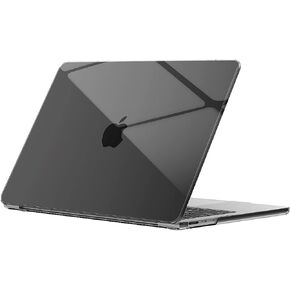 حافظة قهوة لجهاز ماك بوك اير 13.6 بوصة إصدار 2022 شريحة A2681 M2 مع شاشة عرض شبكية العين السائلة ومعرف اللمس، غطاء حماية من البلاستيك الصلب (أسود كريستالي) in Kuwait