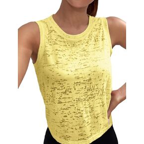 OYOANGLE Women's Printed Sleeveless Active Gym Tank Top Workout Shirts Sports Yoga Tops