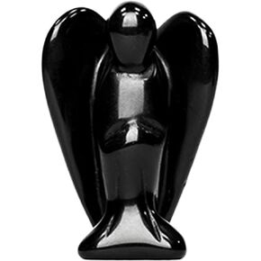 Crystal Guardian Angel Pocket Statues for Home Decor Figurines Statue Reiki Gifts Praying Desk Room Office Sculptures 1.5"