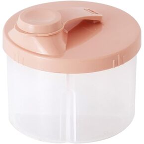 Baby Formula Dispenser - Portable Milk Powder Box, 200ML Large-capacity Milk Powder Storage Box Powder Dispenser Food Storage 4 compartment Container (Pink)
