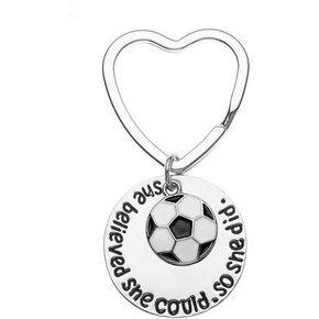 Infinity Collection Soccer Keychain, Soccer Gifts, Soccer She Believed She Could So She Did Keychain, Soccer Zipper Pull, Proud Soccer Player or Soccer Team Gifts