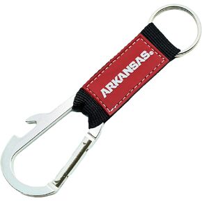 ARKANSAS RAZORBACKS KEYCHAIN CARABINER WORDMARK