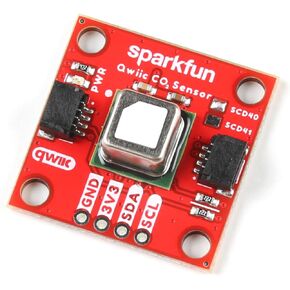 SparkFun CO2 Humidity and Temperature Sensor - SCD40 (Qwiic) high-Accuracy Environmental Readings, Capable of Detecting concentrations from 0 to 40000 ppm. Board Dimensions: (inches) 1.00 x 1.00
