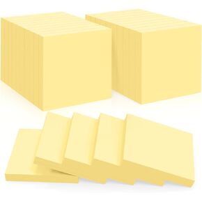 Sticky Notes 3x3 in 3600 Sheets 48 Pads Yellow Self-Stick Memo Pads Clean Removal Durable Adhesive for Office School Home 75 Sheets/pad