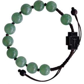 سوار مسبحة من خشب اليشم الأخضر والعناب قابل للتعديل مقاس 10 مم من Sine Cera in Kuwait