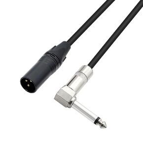 PNGKNYOCN Right Angle 6.35mm Mono to XLR 3 Pin Cable,90 Degree 1/4 Male to XLR Male Interconnect Cable for Soundbox, Microphone, Power Amplifier Etc(50cm)