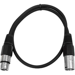 SEISMIC AUDIO - SAXLX-3 - 3' Black XLR Male to XLR Female Patch Cable - Balanced - 3 Foot Patch Cord
