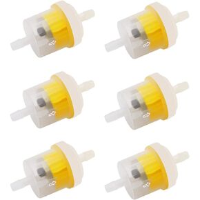 Taiss 6PCS Gas Inline Fuel Filter With Magnet, Suitable For 3/16" Or 5mm-6mm Hose Motorcycles, Scooters, Lawn Mowers And Other Small Engines. F-D-001