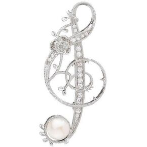 Fashion Brooch for Women Pearl Rhinestones Brooch Pin Elegant Lapel Pin Jewelry Mother's Day Gift for Wife Mom Lover