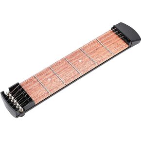 6 Fret Pocket Guitar, Portable Plastic + Mahogany Fingerboard with Storage Bag for Beginner Practice Training