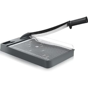 Paper Cutter, 12 Inch Cut Length Heavy Duty Guillotine Paper Trimmer with Safety Guard and Blade Lock, 12-Sheet Capacity, Cardstock/Laminating Sheet