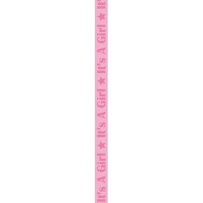 Offray, Pink Baby Celebration Craft Ribbon, 3/8-Inch x 12-Feet