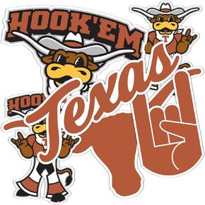 Desert Cactus University of Texas Sticker Longhorns UT Austin Stickers Vinyl Decals Laptop Water Bottle Car T2 (Type 2-2)