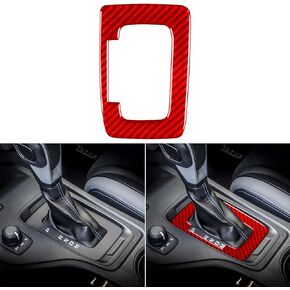 NVCNX Real Premium Carbon Fiber Compatible with Ford Ranger 2019 2020 2021 2022 2023 XLT Lariat XL Car Center Console Cup Holder Cover Trim Interior Accessories Red