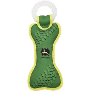 JOHN DEERE DOG TUG TOY. SHOVEL Shaped Toy with inner Squeaker. TOUGH, STURDY PET TOY with John Deere Logo. BEST DOG DIGGING TOY for DOG OWNERS, Farmers, Construction gigs, Builders & Landscaping fans