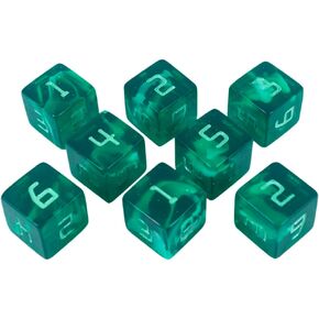 نرد Starfarer Sci-Fi D6 - "كوازار" - أخضر داكن مع دوامات بيضاء in Kuwait