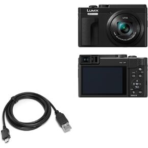 BoxWave Cable Compatible with Panasonic Lumix DC-ZS80 - DirectSync Cable, Durable Charge and Sync Cable for Panasonic Lumix DC-ZS80