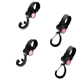 Stroller Bag Hook Shopping Hook for Bike Multi Purpose Hooks Adjustable Hanger Hooks for Hanging Diaper Bags Universal Stroller Clips for Bags 4 Pcs in Kuwait