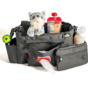 Universal stroller organizer - multifunctional stroller caddy with cup holders - non slip straps for all strollers - easy to use