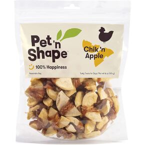 Pet ‘n Shape Chik 'n Apple Jerky - Natural Wrapped Dog Treats – 16 Oz