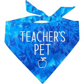 Teacher's Pet Dog Bandana (Royal Scrunch, OS388)