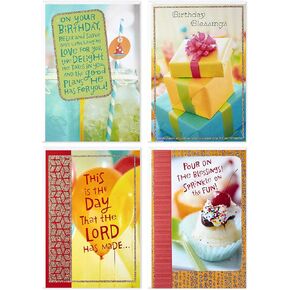 Dayspring Assorted Religious Birthday Cards (Christian Blessings, 12 Cards and Envelopes)