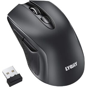 2.4G Wireless Mice Super Energy Saving Portable Optical PC Laptop Computer Mouse, 5 Adjustable DPI Mice, 6 Buttons for Windows macOS Linux