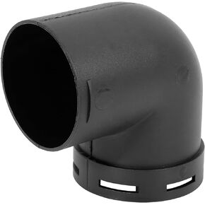 X AUTOHAUX 60mm Car Heater Warm Air Ducting Pipe Elbow Outlet Connector Black Plastic