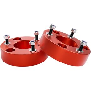 EVIL ENERGY 2 inch Front Leveling Kits For 2007-2023 Chevy Silverado 1500 GMC Sierra 1500 2WD 4WD, 2" Front Suspension Forged Strut Spacers Lift Kits Red
