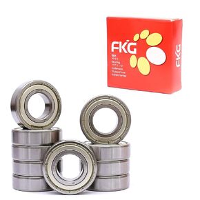 FKG 6205-ZZ 25x52x15mm Deep Groove Ball Bearing Double Metal Shields Bearing Pre-Lubricated 10 Pcs