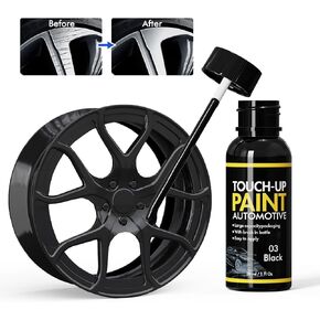 Champagne Gold Rim Touch Up Paint, Automotive Touch Up Paint Bottles with Brush, Car Wheel Scratch Repair Touch Up Paint, Quick and Easy Fix Rim Scratches, Chips, Curb Rashes and Surface Damage