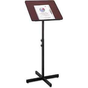 Safco Products 8921MH Adjustable Speaker Lectern Stand, Mahogany