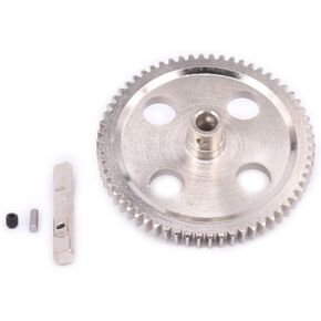 RC Metal Steel Differential Center Gear 62T CNC Machined 0015 for 1/12 Wltoys 12428 12628 12423 Short Course Buggy Off-Road Car Upgrades Parts (Silver)