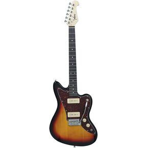Monoprice Indo Series 6 String Basswood-Body Electric Guitar, Right, Sunburst (610884)