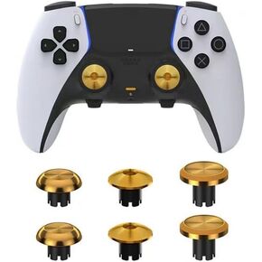 Hzxkqmil Metal Thumbsticks for PS5 Edge Controller, Replacement Custom Joystick Analog Stick Thumb Grips Accessories for PS5 Edge Controller (Black)