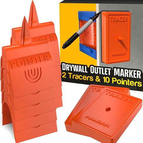 Outlet Drywall Marker with Tracer (5 Pack Pointer) - Drywall Tracer Tool for Electrical Outlets, Outlet Marker for Drywall Installation in Saudi Arabia