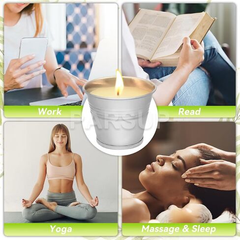 12 Pack Citronella Candles - Garden Citronella Scented Candles Outdoors, 120-180 Hours Burning, Natural Soy Wax, Portable Jar Candle Gift Sets for Home Patio Yard Indoors, Balcony, Camping in Saudi Arabia