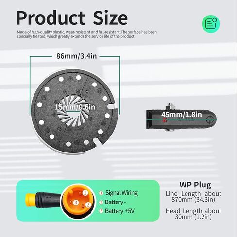 Ebike 36V 48V 52V 60V Pas دواسة مساعدة الاستشعار Kt-D12L Kt D12 D12L 12 مغناطيس سهلة التركيب دراجة كهربائية الملحقات in Kuwait