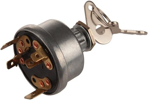 NC 3107556R92, K203992 Ignition Switch with 3 Position 6 Connection Terminals 2 Keys Adapt to Lucas, David Brown,Backhoe Loader, Tractor,Trailer, Agriculture in Saudi Arabia