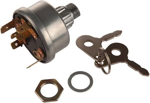 NC 3107556R92, K203992 Ignition Switch with 3 Position 6 Connection Terminals 2 Keys Adapt to Lucas, David Brown,Backhoe Loader, Tractor,Trailer, Agriculture in Saudi Arabia
