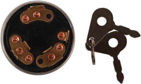 NC 3107556R92, K203992 Ignition Switch with 3 Position 6 Connection Terminals 2 Keys Adapt to Lucas, David Brown,Backhoe Loader, Tractor,Trailer, Agriculture in Saudi Arabia